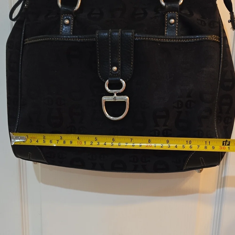 Etienne Aigner Signature Black shoulder Purse Bag Tote
